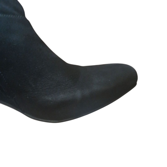 R.S.V.P. Black Suede Knee High Boots Women's Tall Pointed Toe Heeled Boots sz 8 - Picture 12 of 13